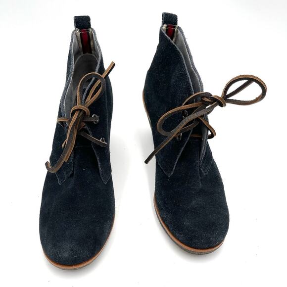 Sperry Harlow black ankle booties SIZE 7.5 EUC leather suede - Picture 4 of 10